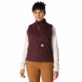 Women's Washed Duck Mock Neck Vest