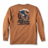Loose Fit Heavyweight Long-Sleeve Big Bend National Park Graphic T-Shirt
