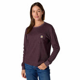 Women's Waffle Knit Loose LS T-Shirt