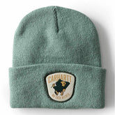 Knit Shamrock Patch Beanie