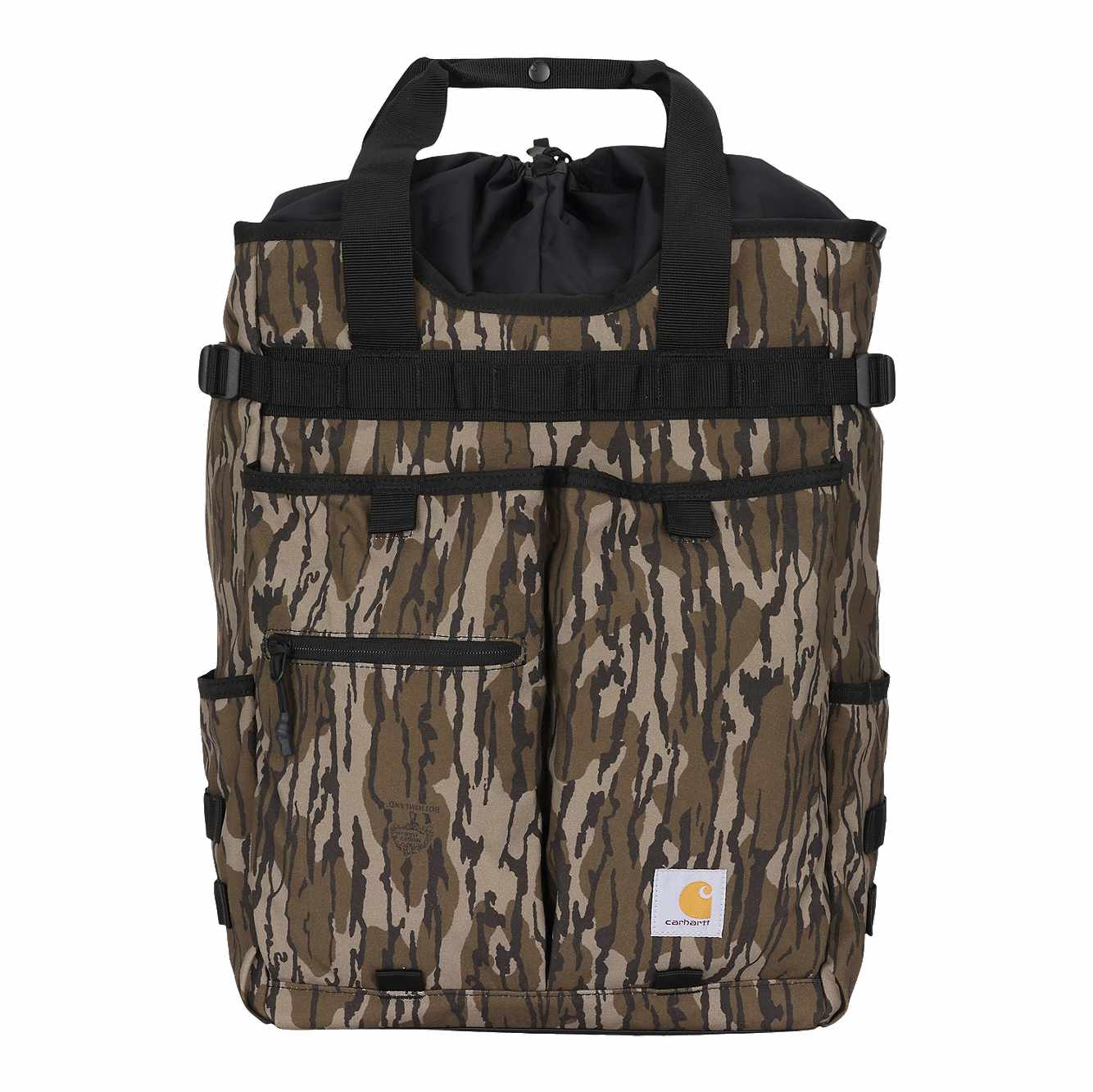 28L Nylon Cinch-Top Convertible Tote Backpack