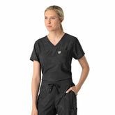 Women's Tuck-In Print Scrub Top