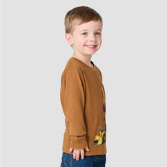 Boys' Long Sleeve Construction Vehicle T-Shirt (Toddler/Child)