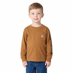 Boys' Long Sleeve Pocket Logo T-Shirt (Toddler/Child/Youth)