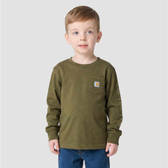 Boys' Long Sleeve Garment Dye Pocket T-Shirt (Toddler/Child/Youth)