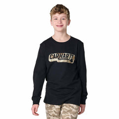 Boys' Long Sleeve Camo Logo T-Shirt (Child/Youth)