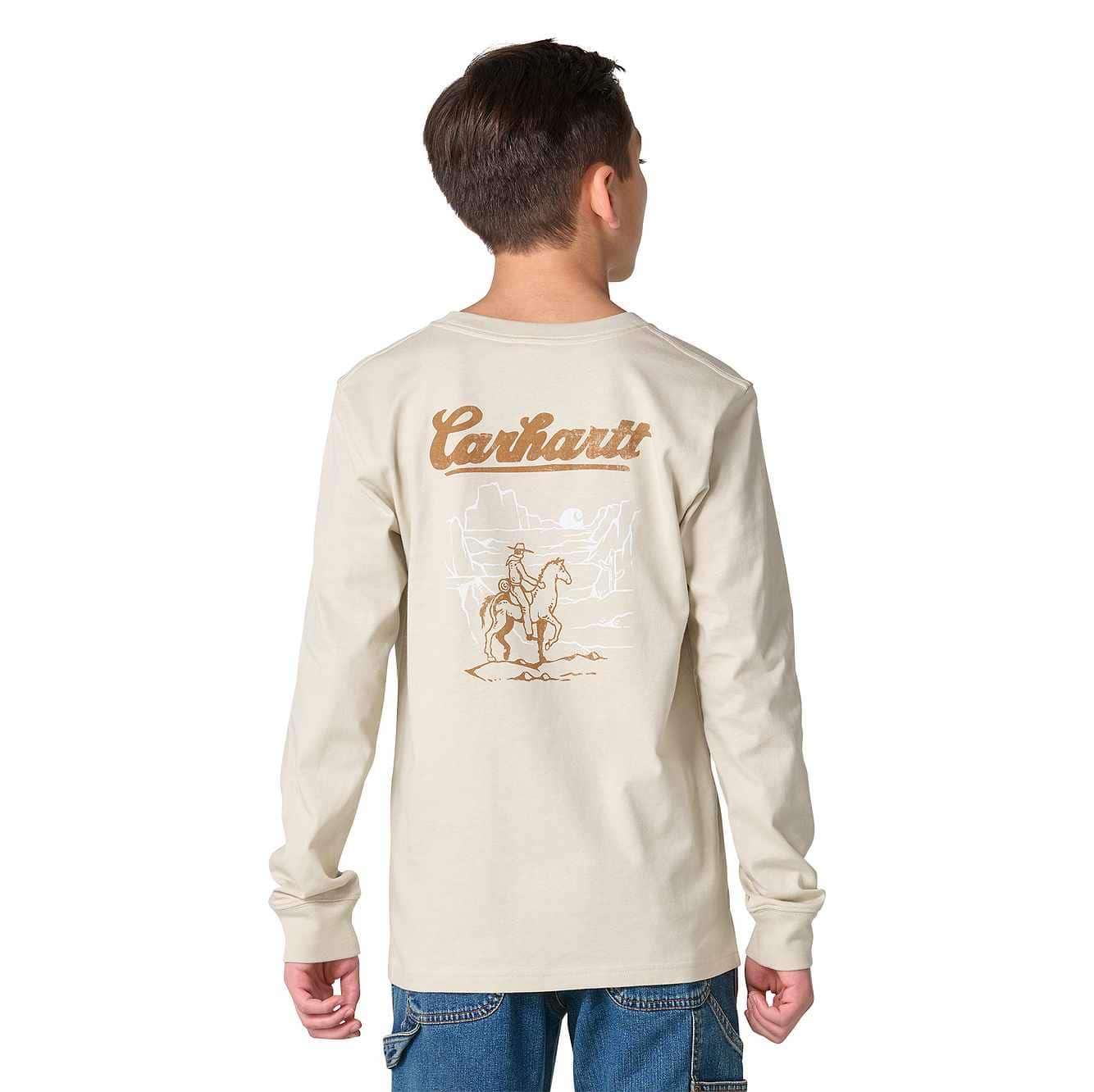 Boys' Long Sleeve Western Pocket T-Shirt (Toddler/Child/Youth)