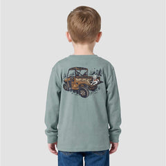 Boys' Long Sleeve Utility Vehicle Pocket T-Shirt (Toddler/Child/Youth)