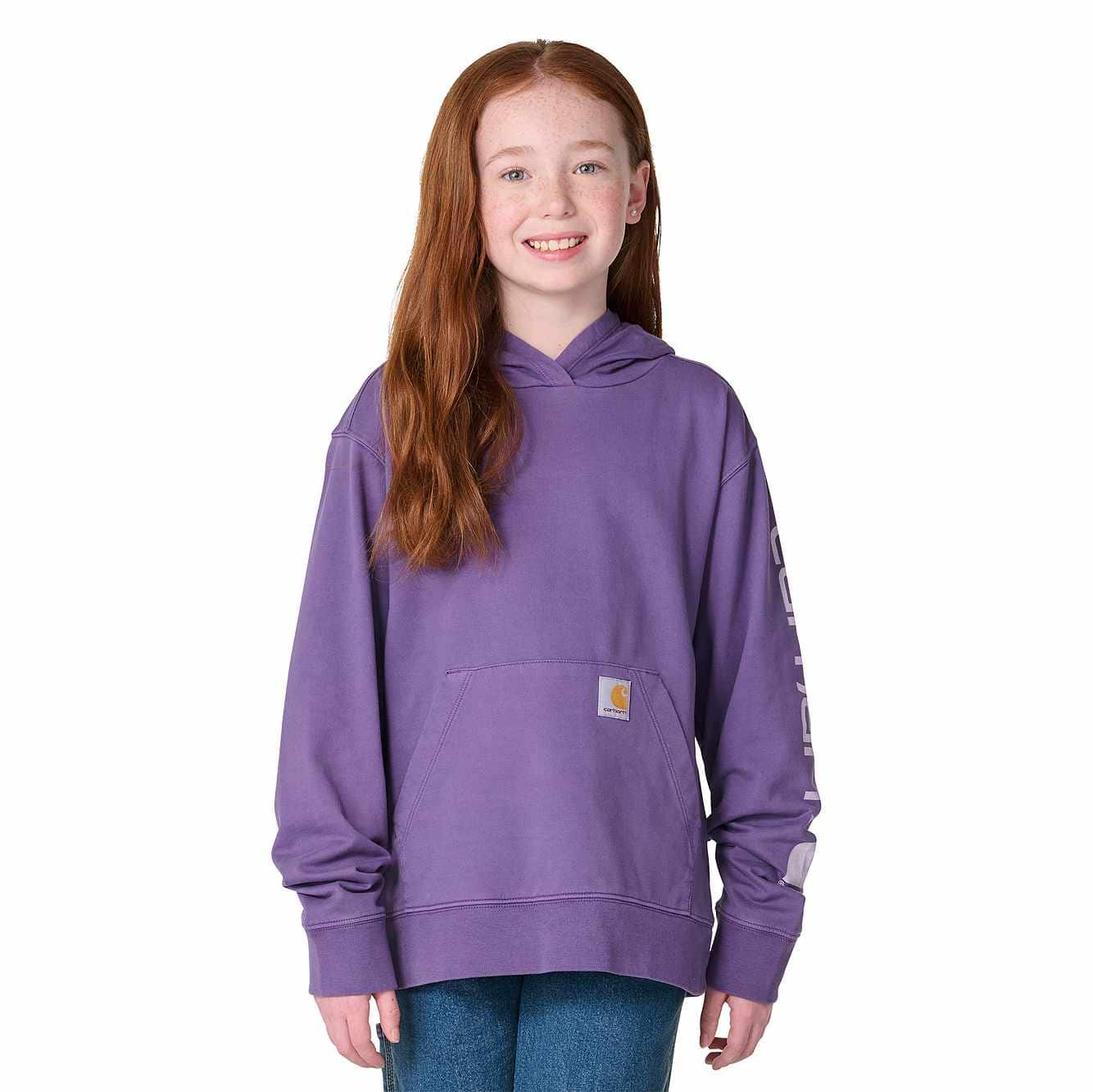 Girls' Long Sleeve Garment Dyed Hooded Sweatshirt (Child/Youth)