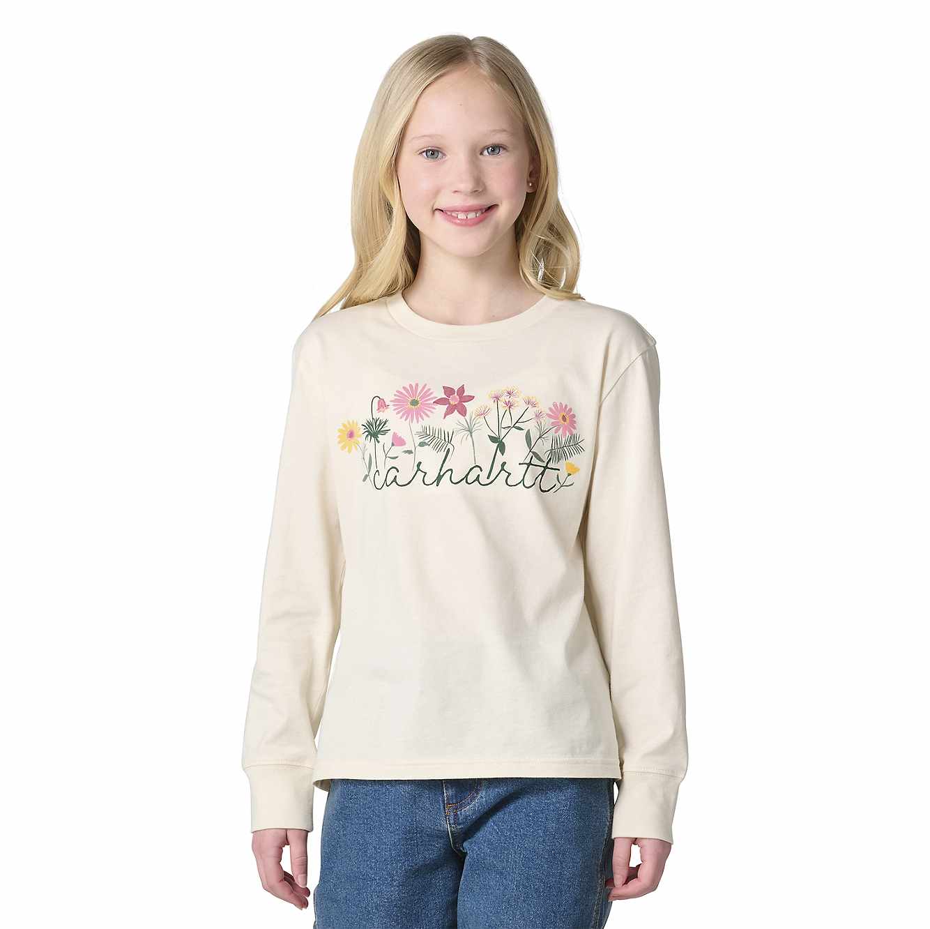 Girls' Long Sleeve Script T-Shirt (Toddler/Child)