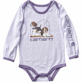 Girls' Long Sleeve Puppies Bodysuit (Baby)