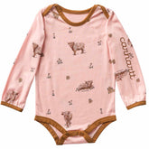 Girls' Long Sleeve Cow Print Bodysuit (Baby)