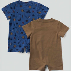 Boys' 2-Piece Short Sleeve Camping Romper Set (Baby)