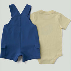 Boys' 2-Piece Short Sleeve Bodysuit & Cargo Pocket Shortall Set (Baby)