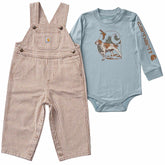 Boys' 2-Piece Long Sleeve Bodysuit & Stripe Overall Set (Baby)