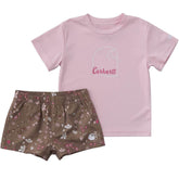Girls' 2-Piece Short Sleeve Force Sun Defenderâ„¢ T-Shirt & Elastic Waistband Printed Short Set (Baby)