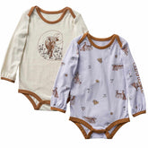 Girls' 2-Piece Long Sleeve Farm Print Bodysuits Set (Baby)