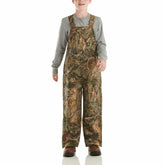 Kids' Loose Fit Canvas Insulated Camo Bib Overall