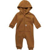 Boys' Long Sleeve Zip-Front Hooded Fleece Coverall (Baby)