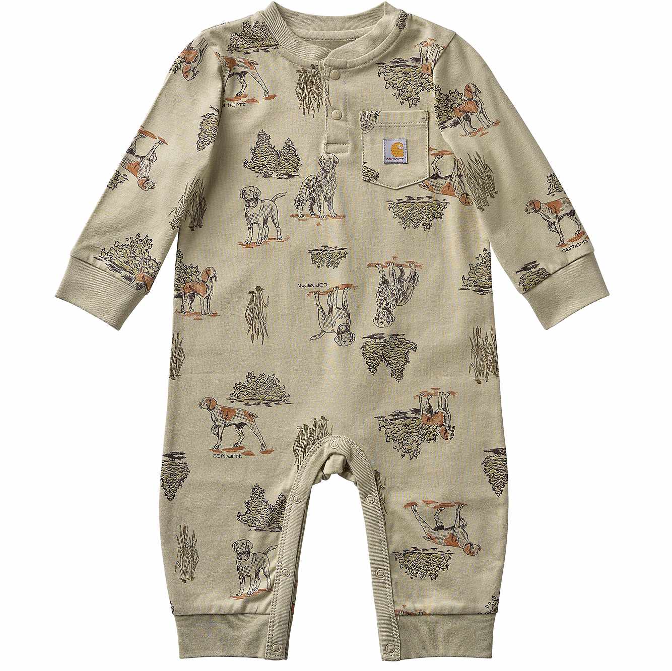 Boys' Long Sleeve Dog Print Coverall (Baby)