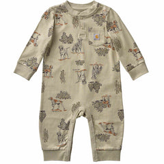 Boys' Long Sleeve Dog Print Coverall (Baby)