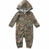 Girls' Long Sleeve Zip-Front Hooded Camo Coverall (Baby)