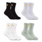 Kids' Midweight Embroidered Crew Sock 4-Pack