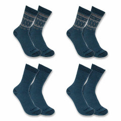 Women's Heavyweight Synthetic-Wool Blend Crew Sock 4-Pack