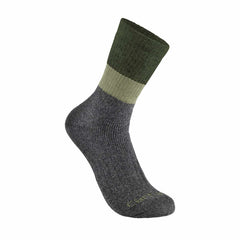 Midweight Synthetic-Wool Blend Colorblock Crew Sock 2-Pack