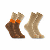 Midweight Synthetic-Wool Blend Colorblock Crew Sock 2-Pack