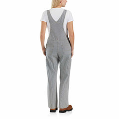 Women's Railroad Stripe Denim Bib Overall