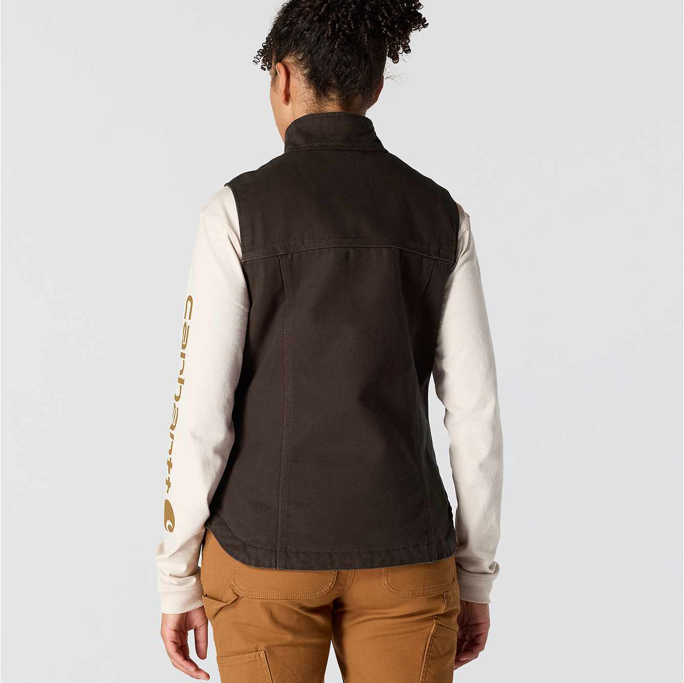 Women's Washed Duck Mock Neck Vest