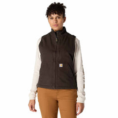 Women's Washed Duck Mock Neck Vest