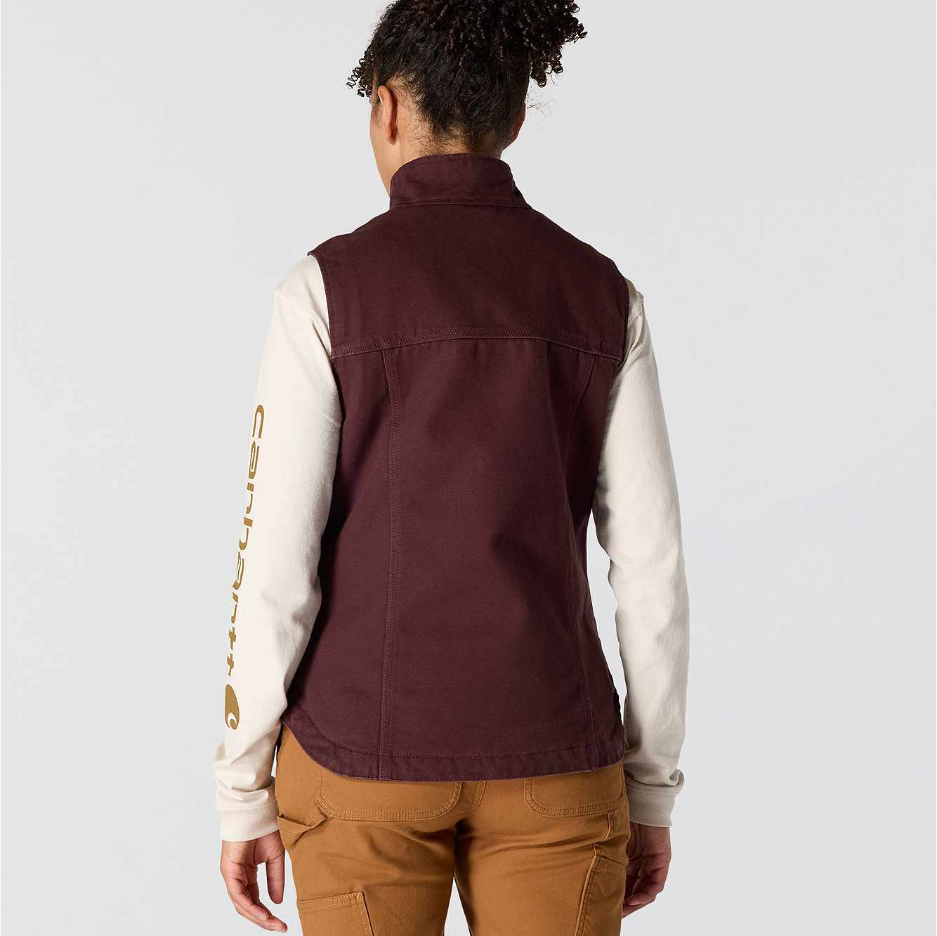 Women's Washed Duck Mock Neck Vest