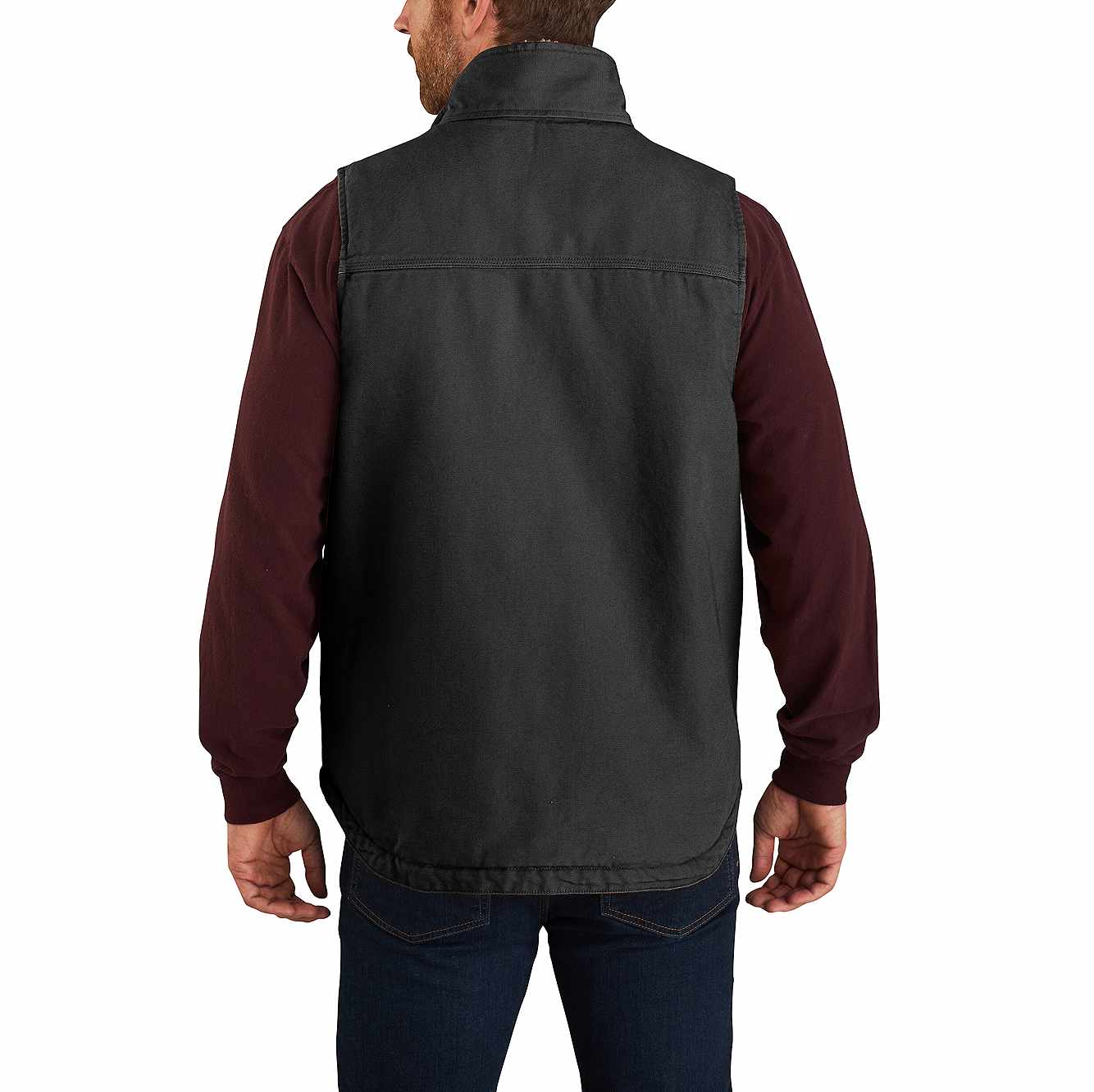 Washed Duck Mock-Neck Vest