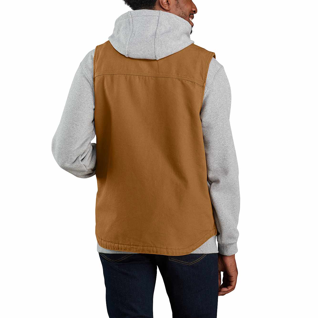 Washed Duck Mock-Neck Vest