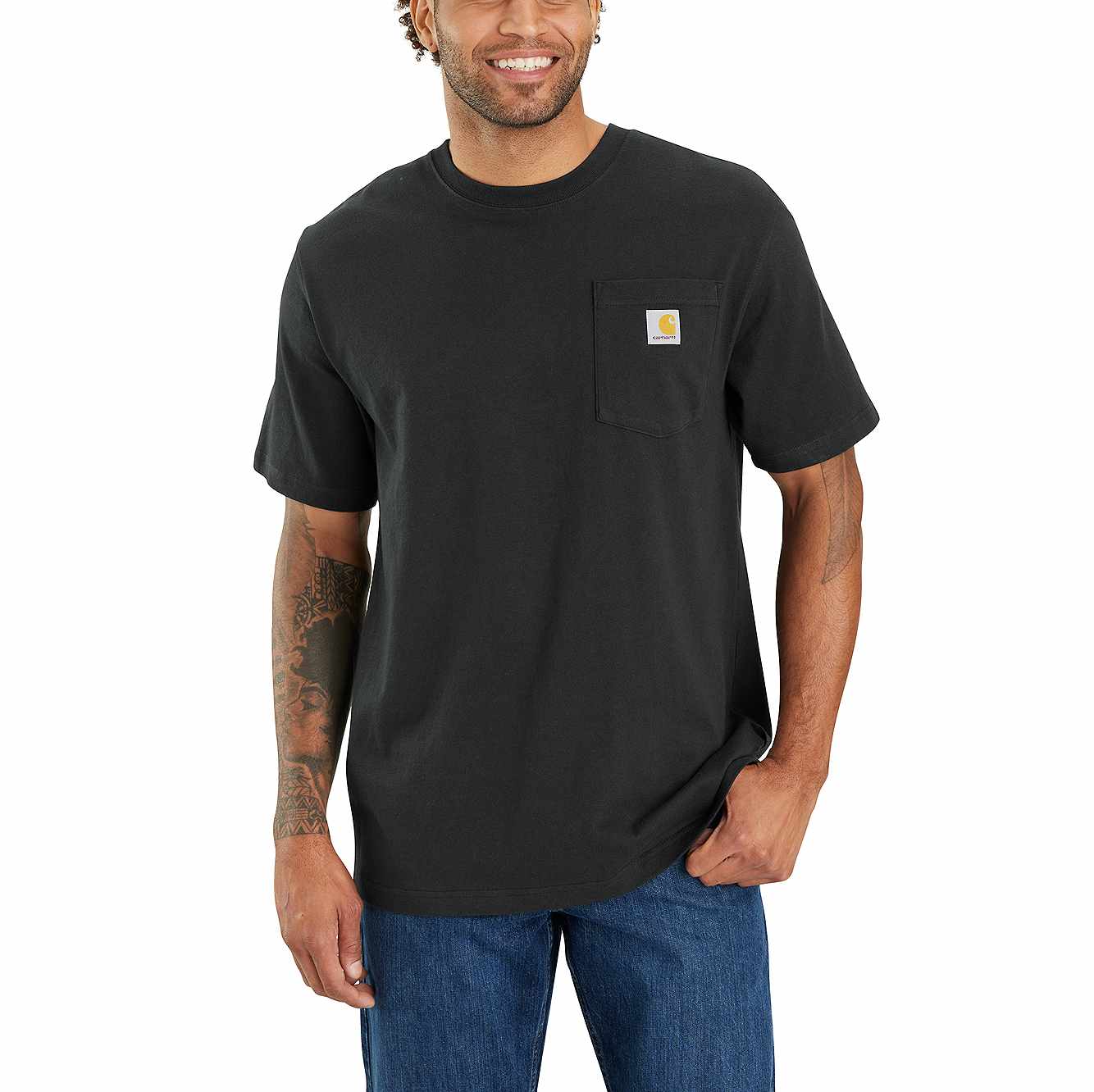 Loose Fit Heavyweight Short-Sleeve Camo Logo Graphic T-Shirt