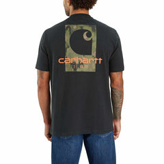 Loose Fit Heavyweight Short-Sleeve Camo Logo Graphic T-Shirt