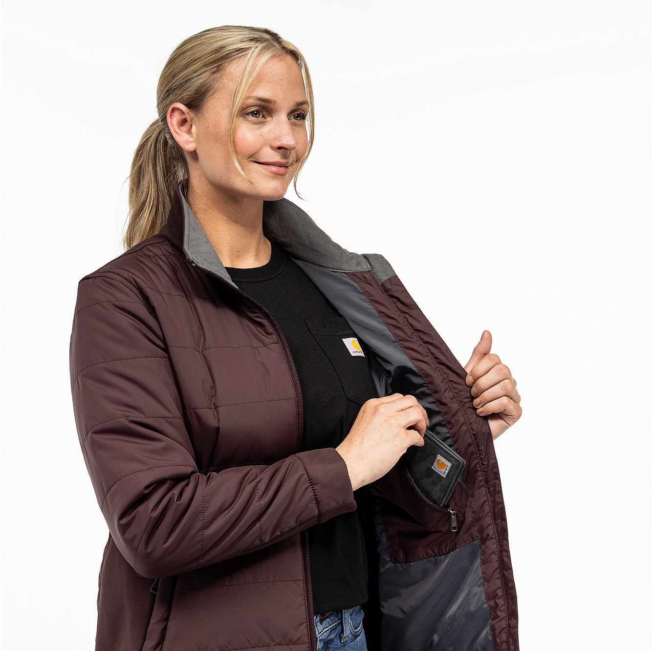 Women's Lightweight Puffer Jacket - Relaxed Fit - Insulated - 2 Warmer Rating