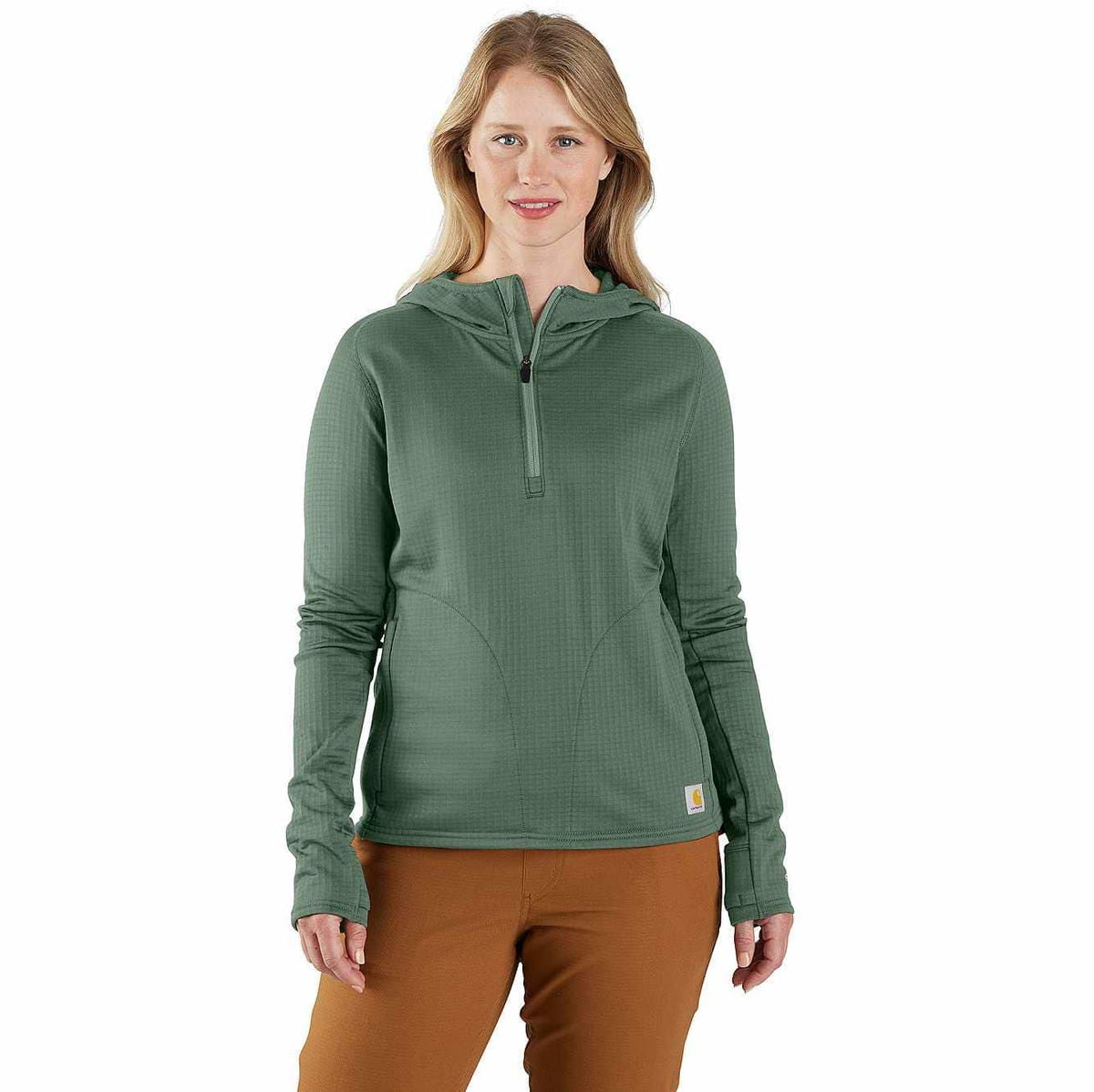 Women's Carhartt Force® Relaxed Fit Half-Zip Hooded Pullover