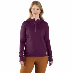 Women's Carhartt Force® Relaxed Fit Half-Zip Hooded Pullover