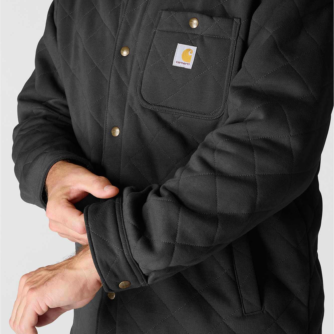 Rain Defender® Loose Fit Heavyweight Quilted Snap Front Shirt Jac