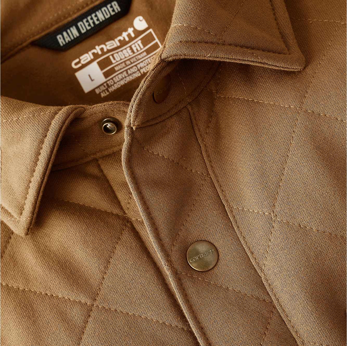Rain Defender® Loose Fit Heavyweight Quilted Snap Front Shirt Jac