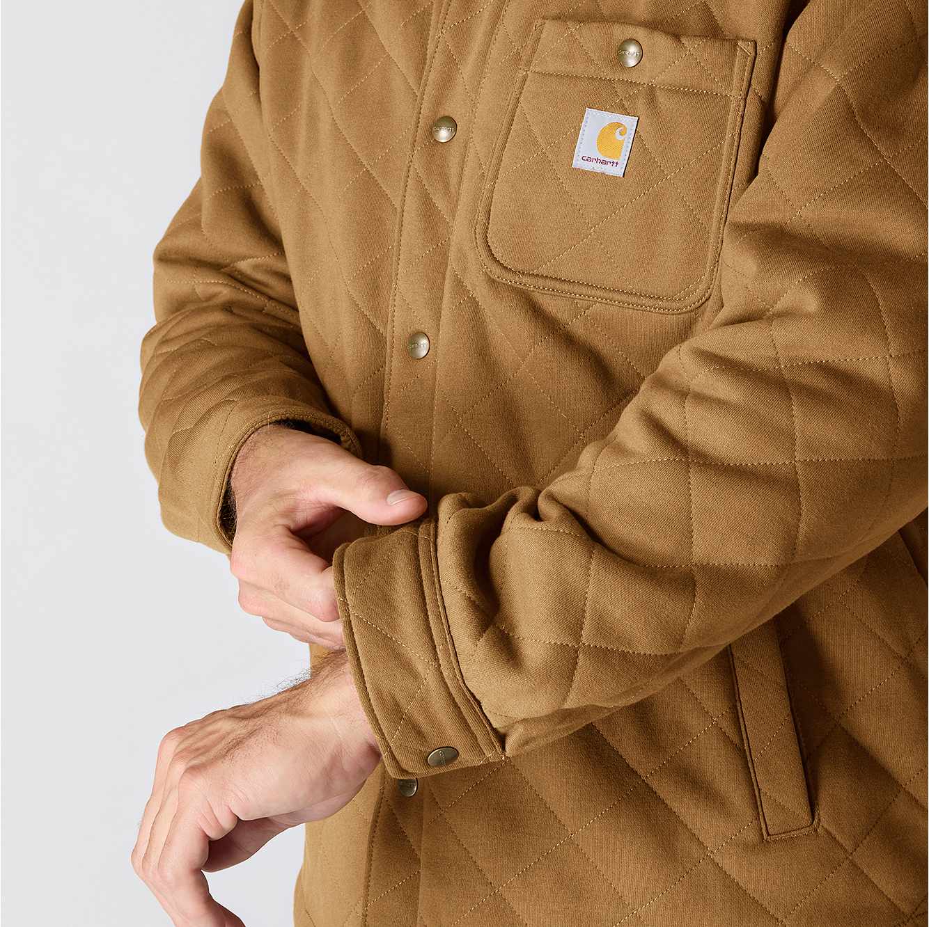 Rain Defender® Loose Fit Heavyweight Quilted Snap Front Shirt Jac