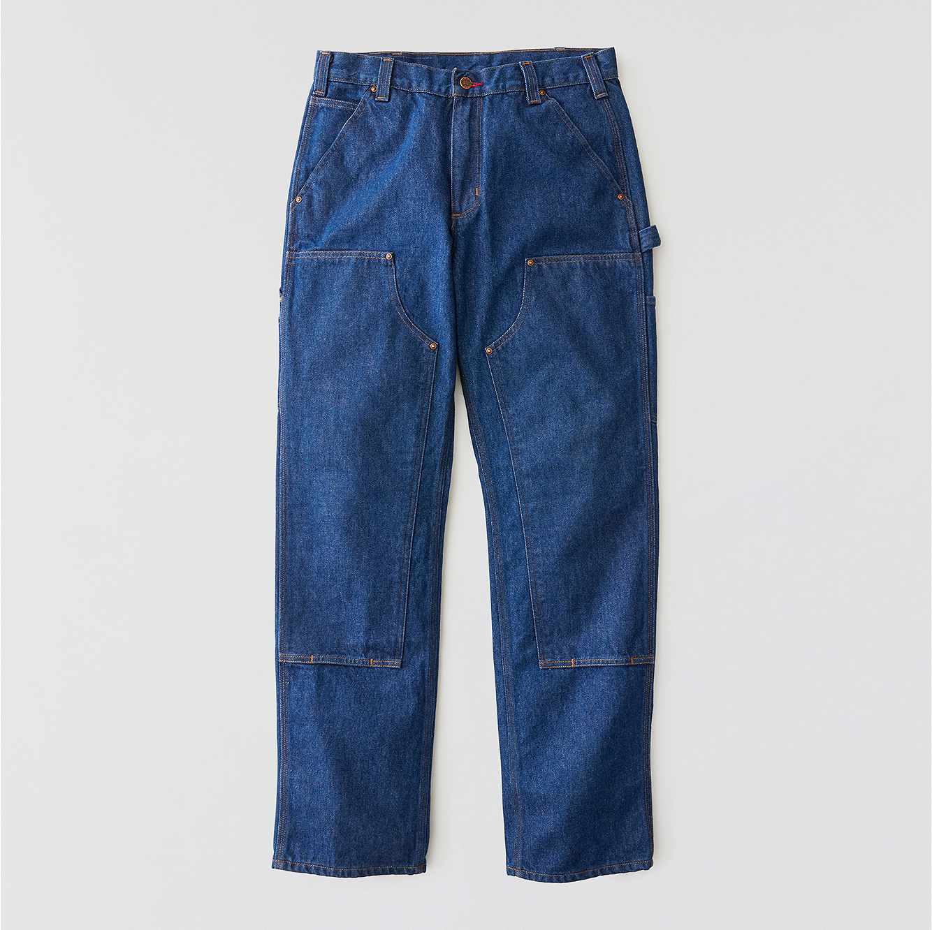 Crafted Series Loose Straight Double-Front Denim Dungaree