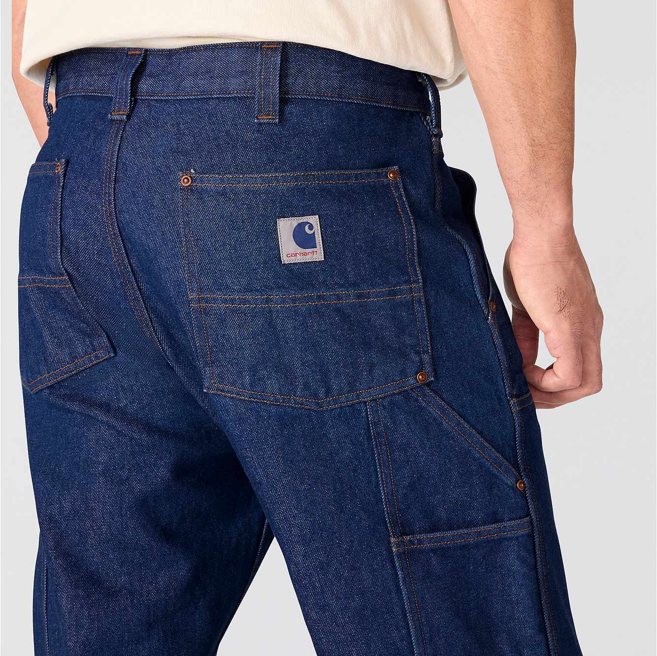Crafted Series Loose Straight Double-Front Denim Dungaree