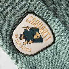 Knit Shamrock Patch Beanie