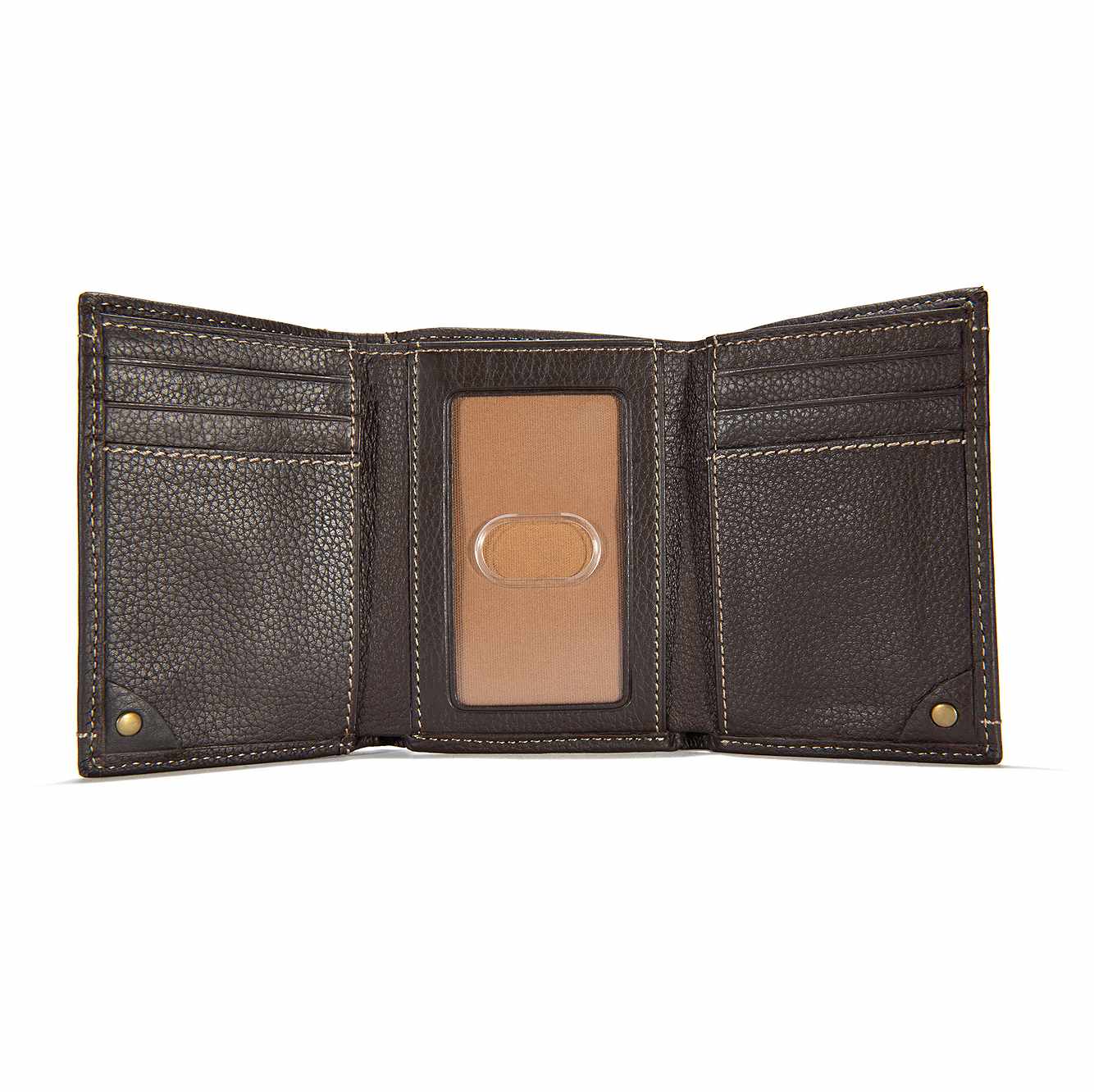 Milled Pebble Trifold Wallet