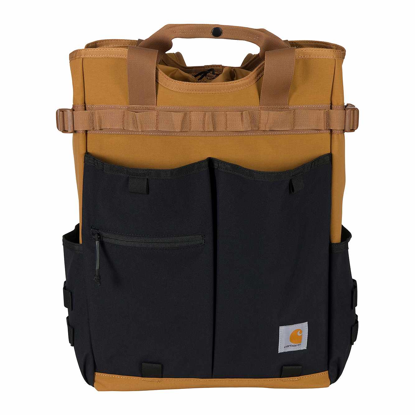 28L Nylon Cinch-Top Convertible Tote Backpack