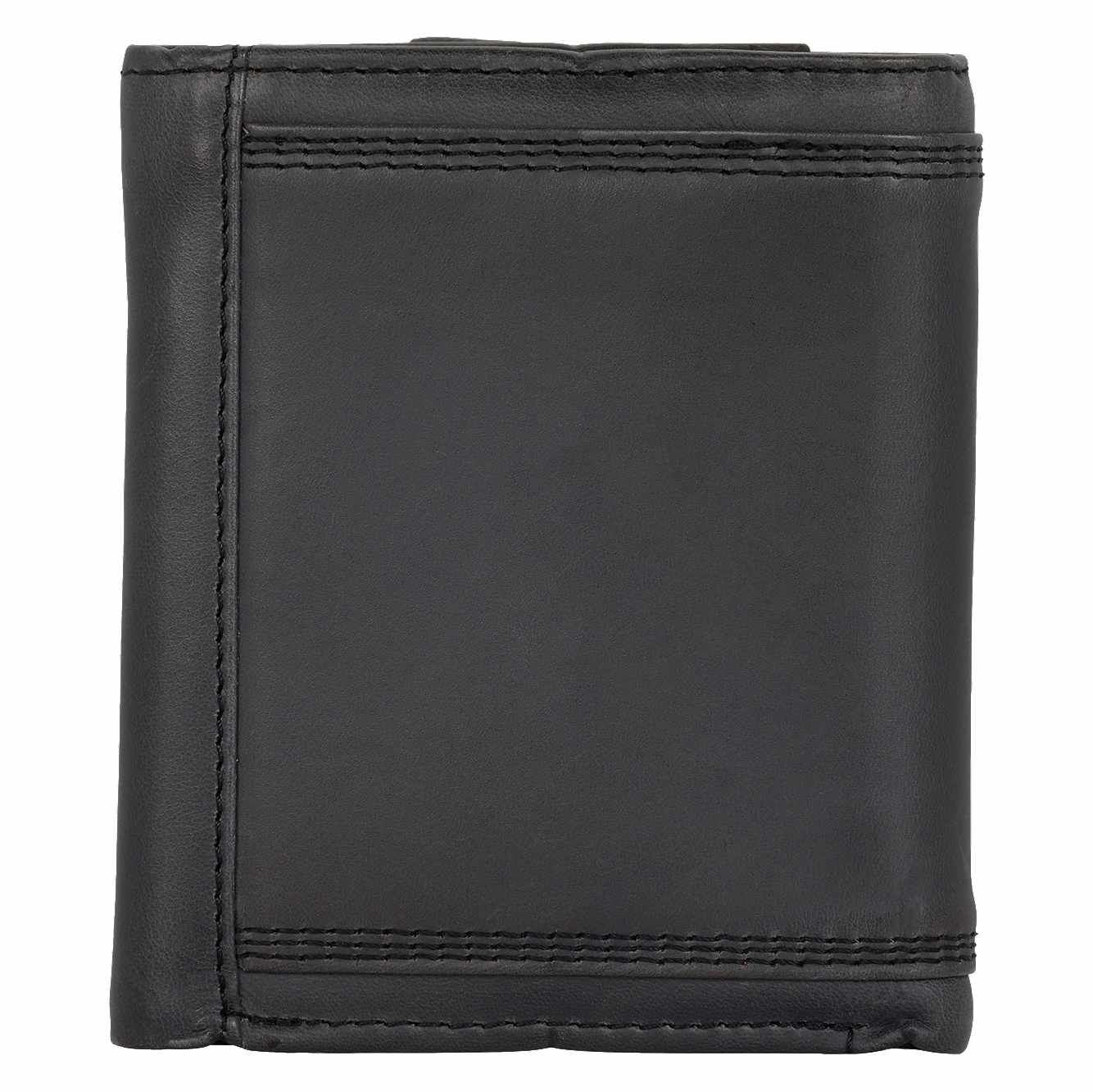 Leather Triple-Stitched Trifold Wallet